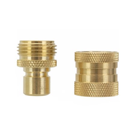 WCR Garden Hose Quick Connect Male and Female Set  Brass 500QCK